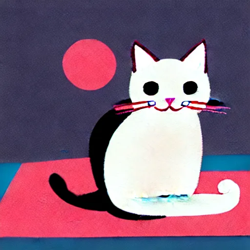 Prompt: Storybook Illustration of cat