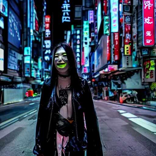 Image similar to cyberpunk vampire in tokyo