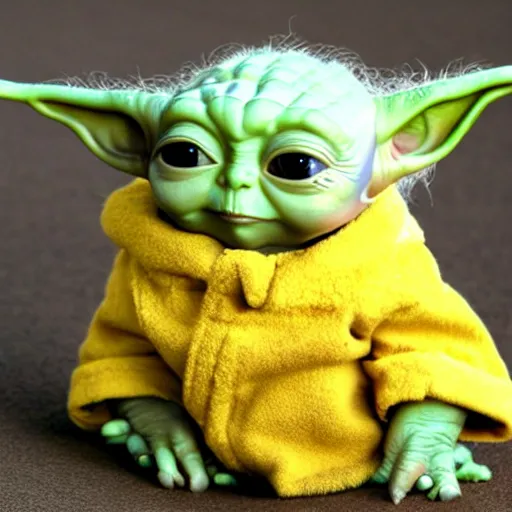 Prompt: yellow baby yoda