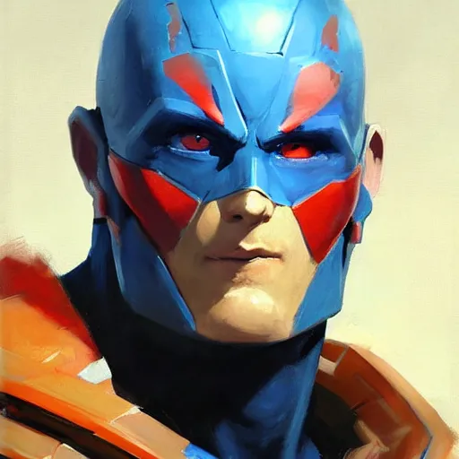 Image similar to greg manchess portrait painting of partially armored yondu udonta as overwatch character, medium shot, asymmetrical, profile picture, organic painting, sunny day, matte painting, bold shapes, hard edges, street art, trending on artstation, by huang guangjian and gil elvgren and sachin teng