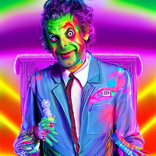 Prompt: wayne - coyne, peewee ’ s - playhouse, lisafrank, re - animator, 4 k, photorealistic, high - detail, octane render, artstation,