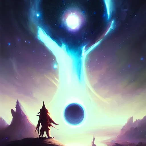 Image similar to a galaxy in an eye by pete mohrbacher and greg rutkowski and wlop and artgerm, digital art, unreal engine 5, trending on artstation, deviantart, pinterest, rule of thirds, 4 k uhd image