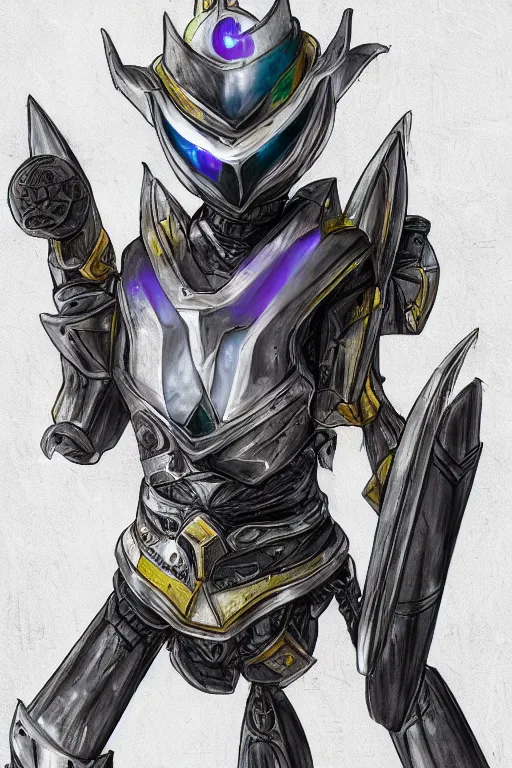 Image similar to helmet armor guardian destiny in witch queen illumination ray tracing hdr fanart arstation by sung choi robot ninja mask and eric pfeiffer and gabriel garza and casper konefal