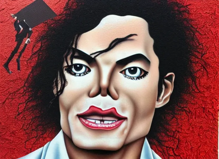 Prompt: michael jackson made of fried shrimp, lowbrow, matte painting, 3 - d highly detailed, in the style of mark ryden,