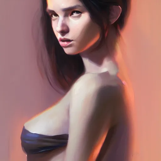 Image similar to A beautiful painting of woman by Mandy Jurgens, Trending on artstation