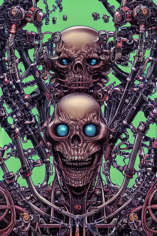 Image similar to portrait of crazy roborts skeletor, symmetrical, by yoichi hatakenaka, masamune shirow, josan gonzales and dan mumford, ayami kojima, takato yamamoto, barclay shaw, karol bak, yukito kishiro