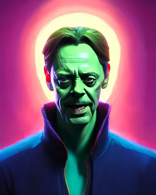 Prompt: portrait, steve buscemi as loki, bright backlit, key lighting, smooth, gaudy colors, maya render, octane render aesthetic, lol matte painting concept art, official fanart behance hd artstation by jesper ejsing, by rhads and makoto shinkai and lois van baarle and ilya kuvshinov and rossdraws