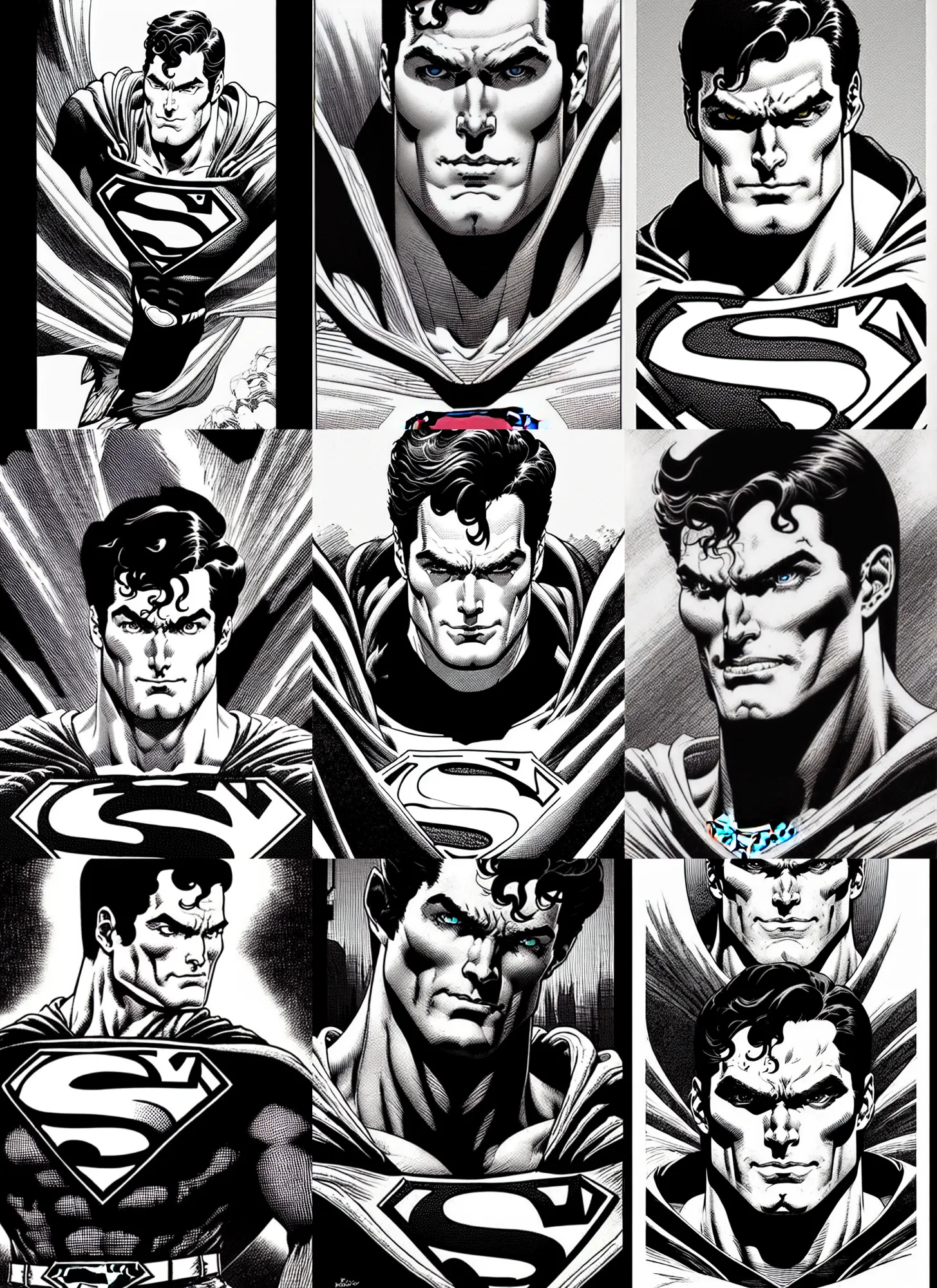 Prompt: superman portrait soft light, by bernie wrightson and killian eng and joe fenton, inspired by akira anime, etching, fine, sharp high detail,