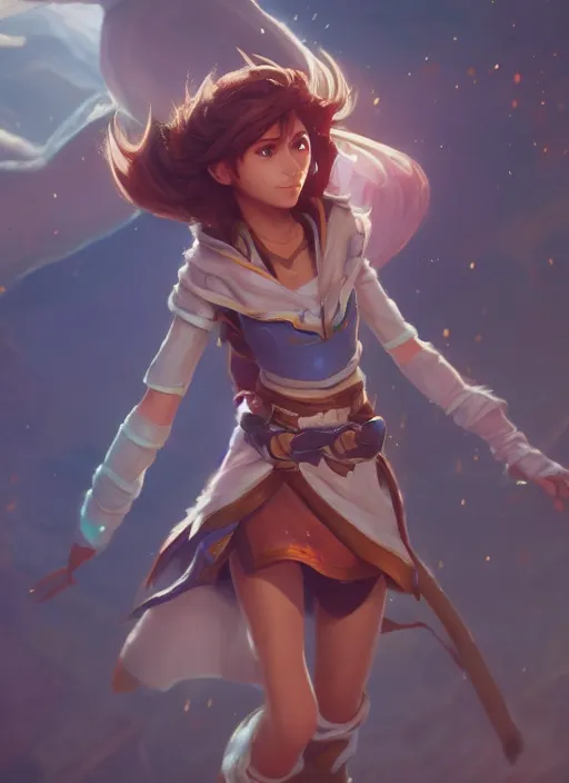 Prompt: youthful taliyah, from league of legends, au naturel, hyper detailed, digital art, trending in artstation, cinematic lighting, studio quality, smooth render, unreal engine 5 rendered, octane rendered, art style by klimt and nixeu and ian sprigger and wlop and krenz cushart