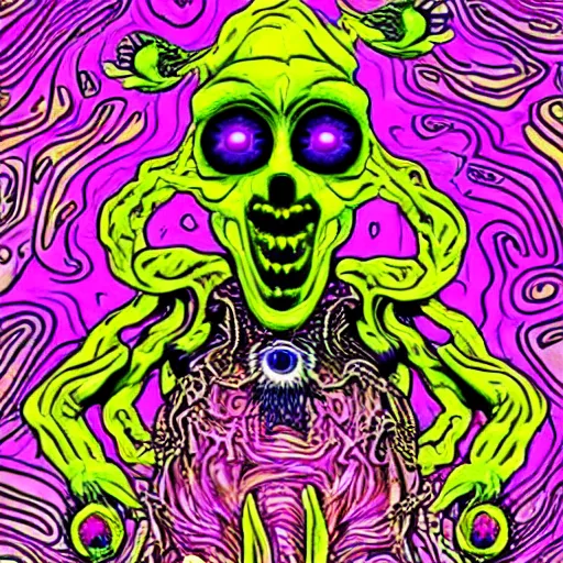 Image similar to psychedelic monster