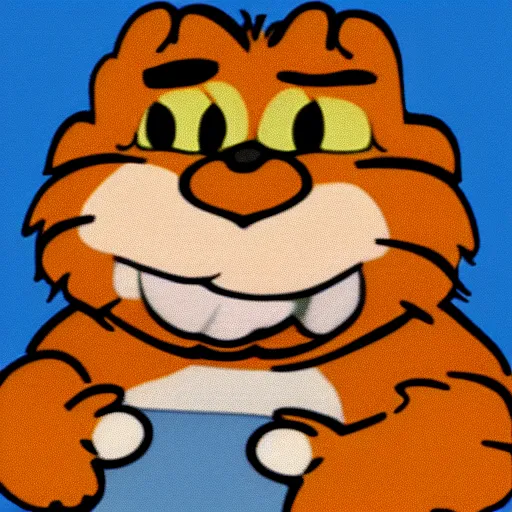 Image similar to garfield in the style of jim davis, animated, cartoon