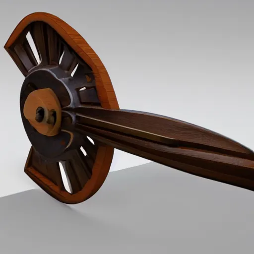 Prompt: 3 d model of a spinner for chopping on a pike,