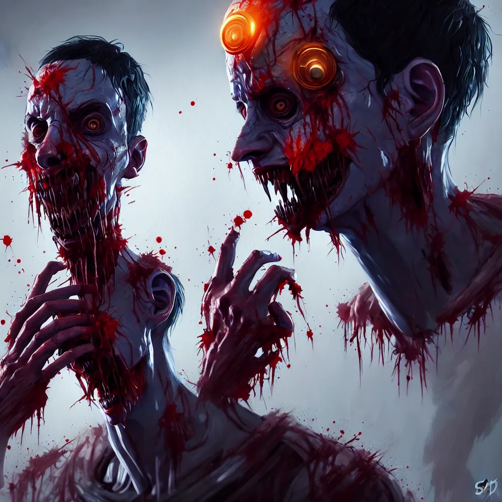 Prompt: a painting of legion from dbd dead by daylight, concept art by sam spratt, cgsociety, cosmic horror, redshift, highly detailed, hyper realistic