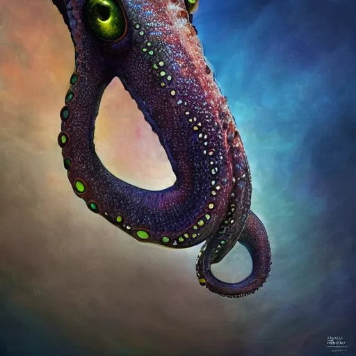 Image similar to hyperrealistic mixed media image of a cephalopod with proportional human hands, stunning 3 d render inspired art by xiang duan and thomas eakes, perfect symmetry, realistic, highly detailed attributes and atmosphere, dim volumetric cinematic lighting, 8 k octane extremely hyper - detailed render, post - processing, masterpiece,