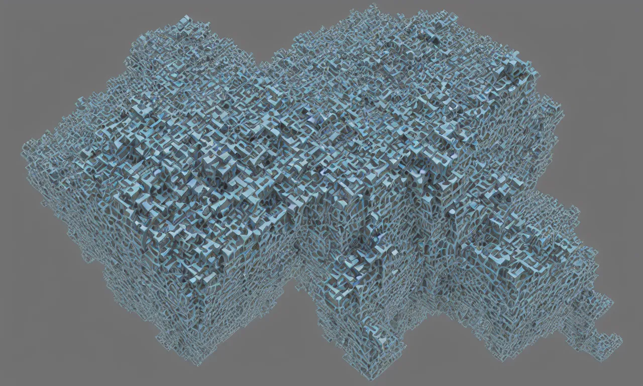 Prompt: fractal voxel