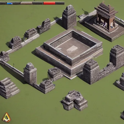 Prompt: a low poly isometric view of an ancient indian city, high quaity, unreal engine 5