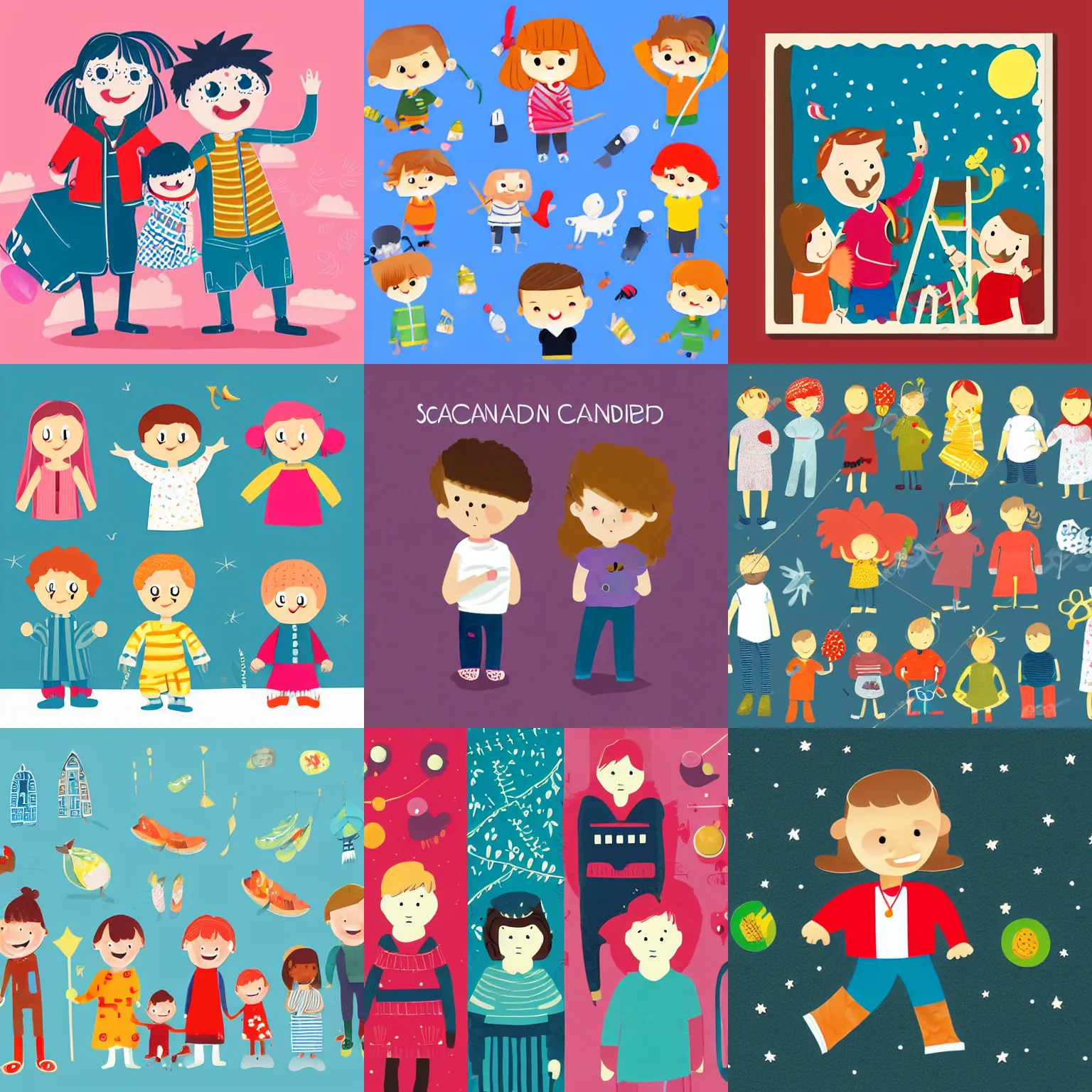 Prompt: scandinavian kids illustration