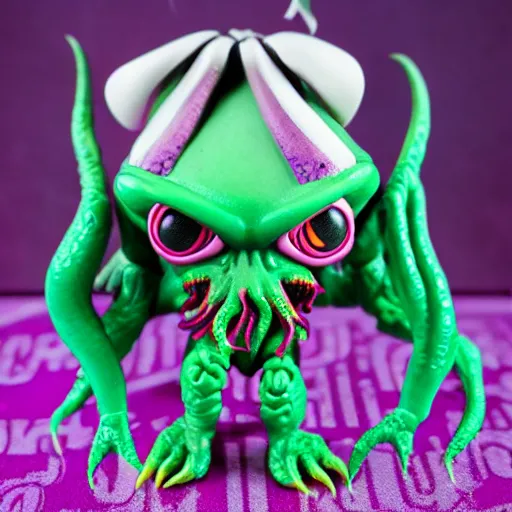 Image similar to a cthulhu monster high action figure, product shot