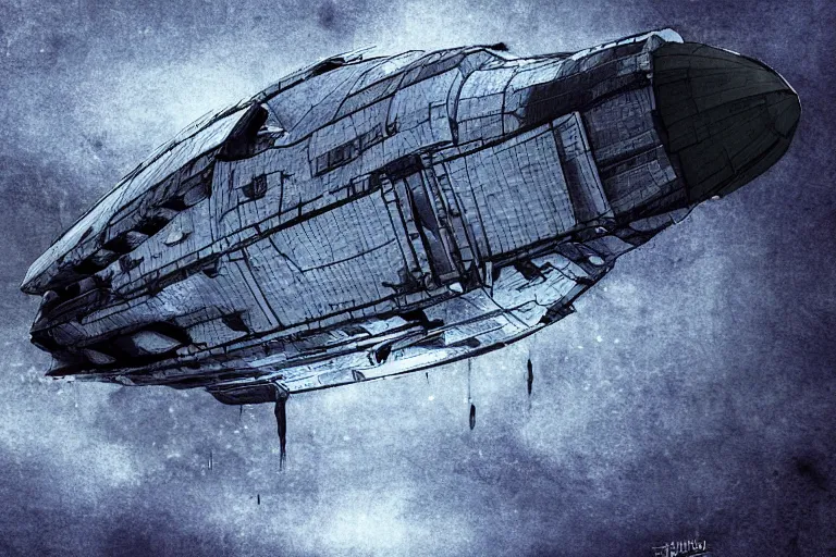 Image similar to abandoned spaceship, eerie digital art