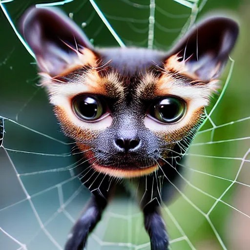 Image similar to a spider - cat - hybrid, animal photography