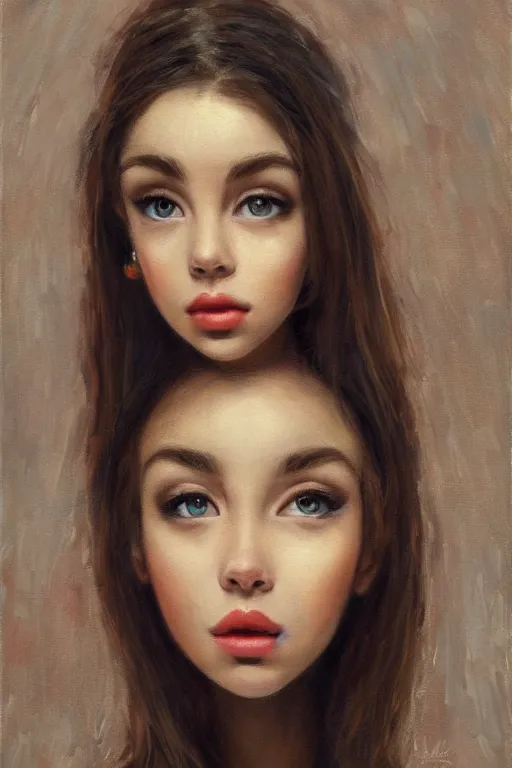 Image similar to madison beer painted by darrell k. sweet and edd cartier, trending on artstation, moon light fish eye illustrator, bokeh, magic realism, dutch golden age, expressionism