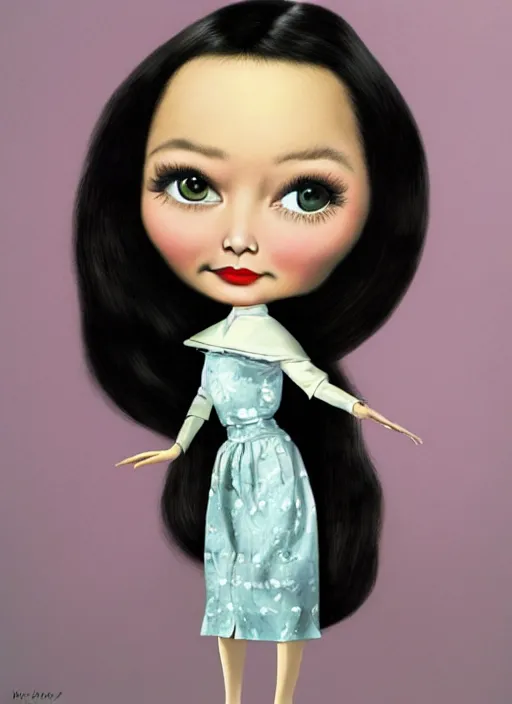 Image similar to nancy kwan as a mark ryden doll, detailed digital art, trending on artstation