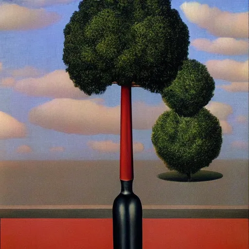Image similar to Sydney painted by Rene Magritte