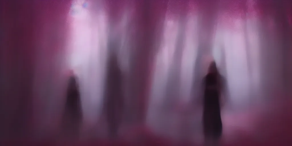 Image similar to screenshot of Luke Skywalker in dark jedi robe is lost on a surreal pink planet with black trees, minamilist 1970s sci fi film by Stanely Kubrick film, color kodak, Ektachrome, anamorphic lenses, detailed faces, hyper-realistic, photoreal, detailed portrait, moody award winning cinematography, beautiful lighting