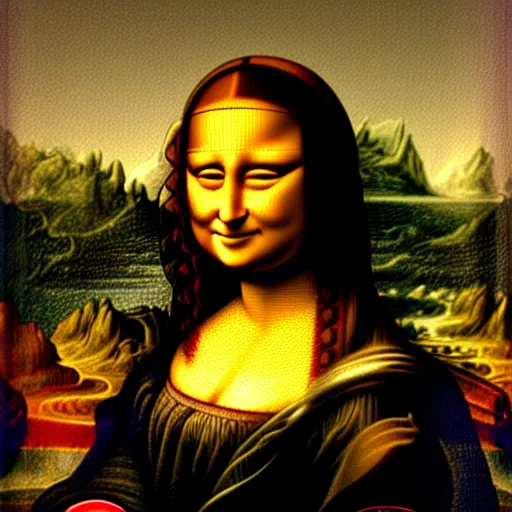 Prompt: Mona Lisa portrait depicting Shrek