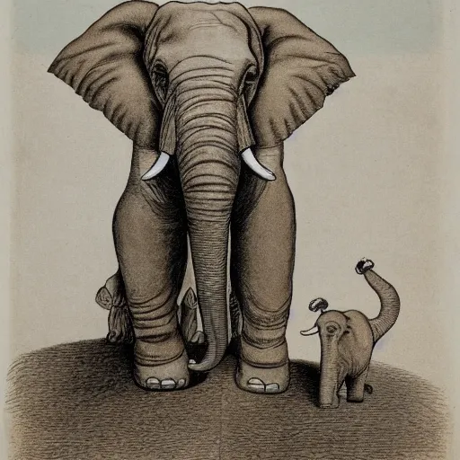 Image similar to an elephant sitting with opera