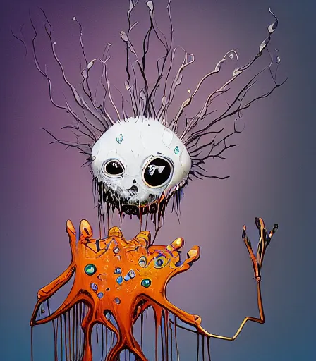 Prompt: TIm Burtons style Muliversus by Alex Pardee and Nekro and Petros Afshar, and James McDermott,unstirred paint, vivid color, cgsociety 4K