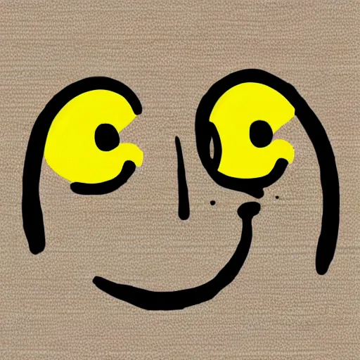 Prompt: logo of a paint splash on a smiley face