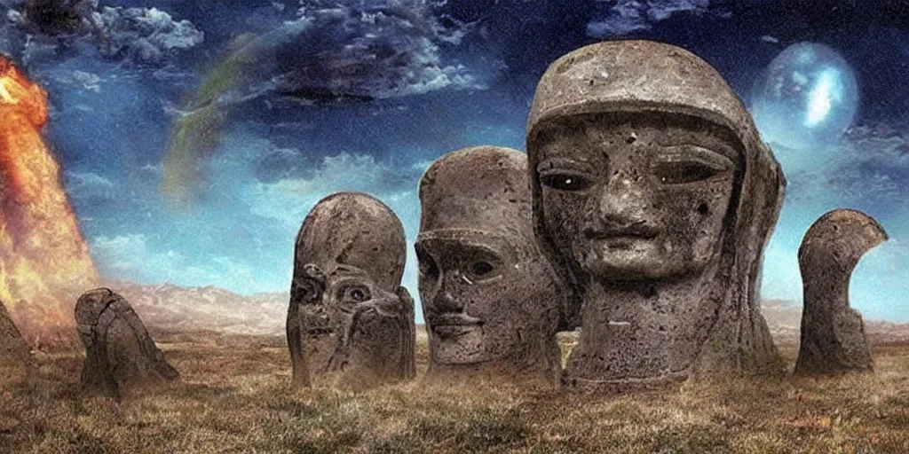 Image similar to ”ancient aliens who visited the earth in the distant past”