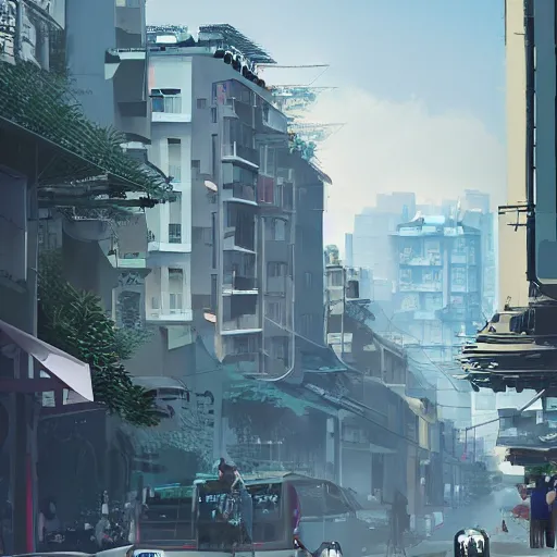 Image similar to Saigon. Digital art. Trending on Artstation. 8k resolution.