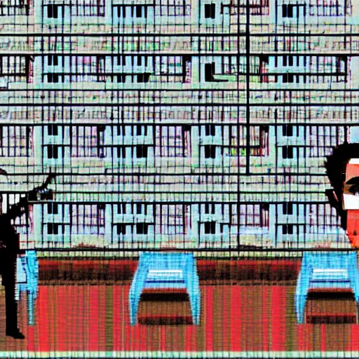 Prompt: american psycho, nintendo 6 4 game graphics visual aesthetic