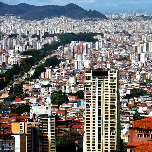 Prompt: a photo of a latin american city