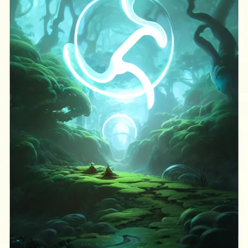 Image similar to cloud forest magical glyph enso by andreas rocha and peter mohrbacher and james jean