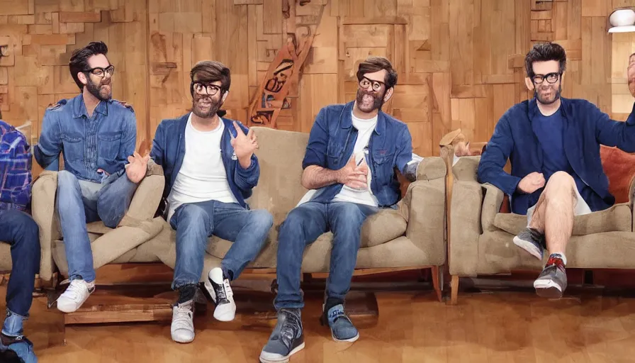 Image similar to rhett and link on good mythical morning