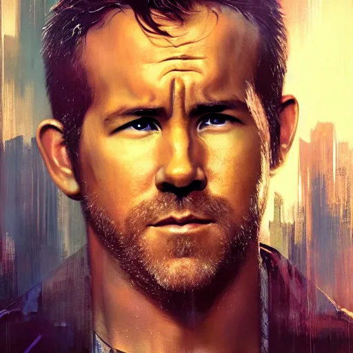 Prompt: ryan reynolds, hyperrealistic portrait, bladerunner street, art of elysium by jeremy mann and alphonse mucha, fantasy art, photo realistic, dynamic lighting, artstation, poster, volumetric lighting, very detailed face, 4 k, award winning