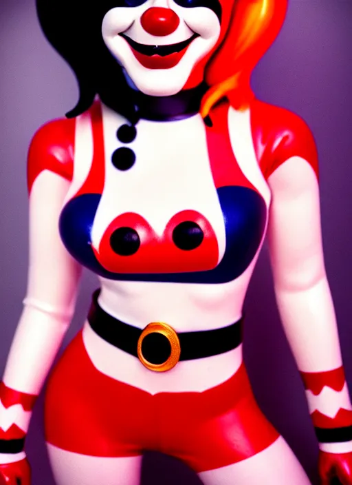 Image similar to kodak portra 4 0 0 of wendy's mascot wendy thomas as harley quinn, nostalgic mood 8 k, soft light, volumetric lighting, highly detailed, 1 5 0 mm lens, elegant, vhs still photo realistic skin texture