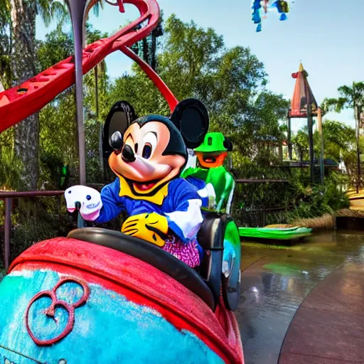 Prompt: Disney World ride called The Asbestos Adventure