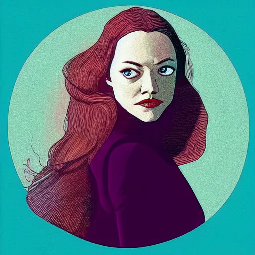 Image similar to “ amanda seyfried retro minimalist portrait by jean giraud, moebius starwatcher comic, 8 k ”