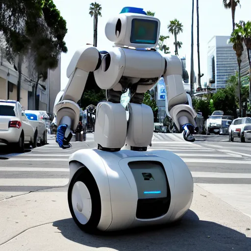 Image similar to LOS ANGELES CA, JUNE 7 2028: One of the most incredible helpful robots that emerged from the future-technology-portal.