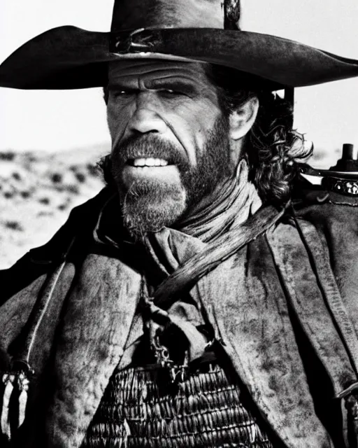 Image similar to film still close up shot of ron perlman in the movie a fistful of dollars. photographic, photography