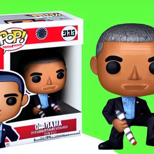 Prompt: Barack Obama funko pop