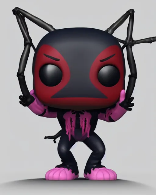 Prompt: full body 3d render of Spider as a funko pop, studio lighting, white background, blender, trending on artstation, 8k, highly detailed