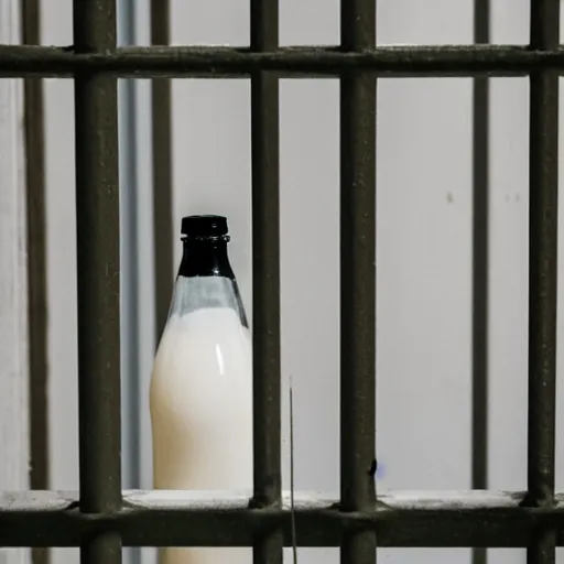 Image similar to bottle of milk inside a jail