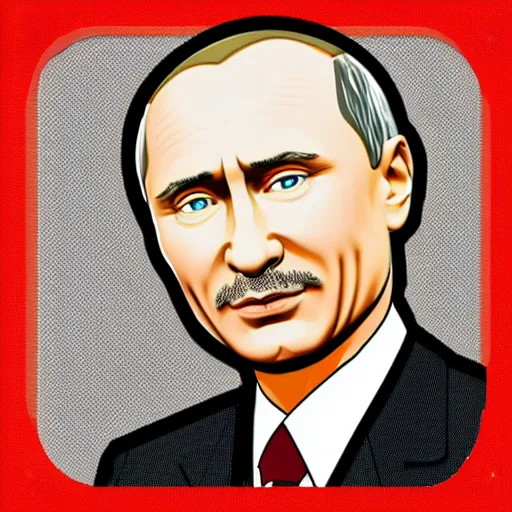 Prompt: bitmoji avatar of vladimir putin