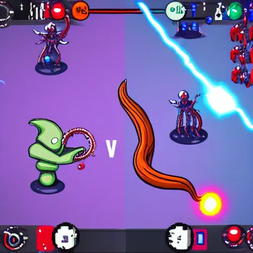 Image similar to a battle between a wizard and an evil tentacle ai robot