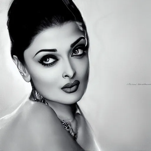 Image similar to beautiful cute Aishwarya Rai, natural beauty expressive pose, art by mark brooks, but as a real life photograph glamour fashion pinup, photorealism cinematic lighting
